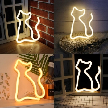 Światło neonowe w kształcie kota LED